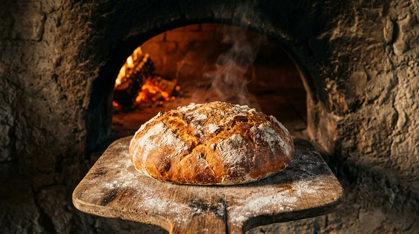 Pa de coca acabat de sortir del forn.