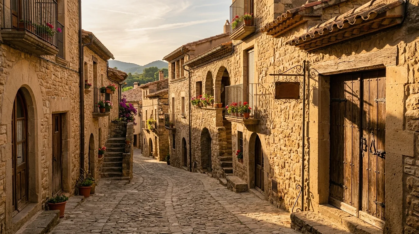 Carrer del casc antic d'Aiguafreda.